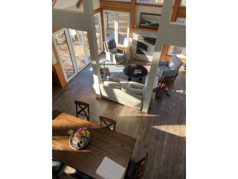  Looking down onto the main level from the upper level 
